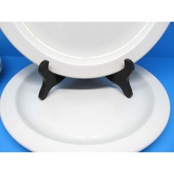 Wedgwood Stonehenge Midwinter White 10 3/8" Dinner Plates England  Bundle of 2 - Picture 4 of 8